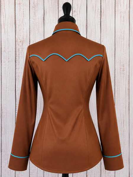 RHC SALE SHIRT - Rusty Brown & Turquoise (small)