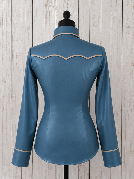 RHC SALE SHIRT - Smokey Blue & Tan (small)