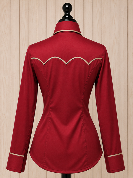 RHC SALE SHIRT - Dark Red & Tan (XL)