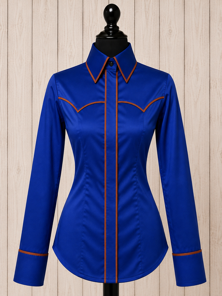 RHC SALE SHIRT - Royal Blue & Rust (Medium)
