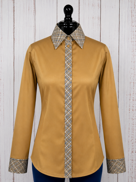 RHC SALE SHIRT - Caramel & Olive Plaid Cotton (XL)