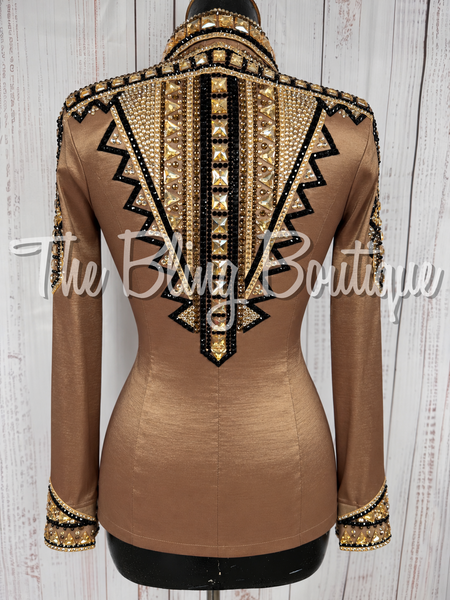 Mocha, Black & Tan Day Shirt Set (XS)