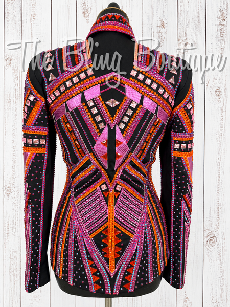 Black, Fuchsia, Pink & Orange Showmanship Jacket (Small)