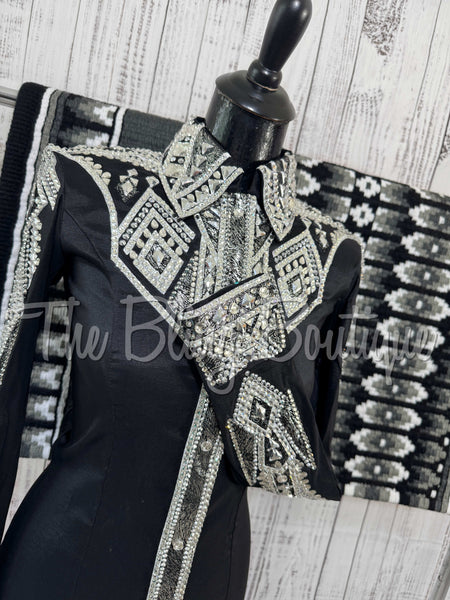 RE-ORDER Black, Silver & Grey Day Shirt Set (Choose Your Size)