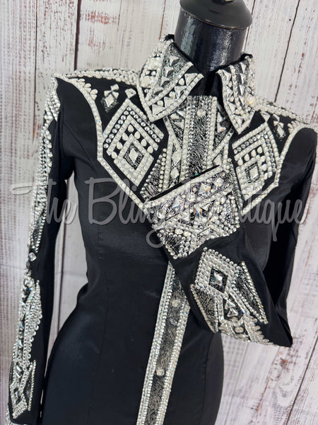 RE-ORDER Black, Silver & Grey Day Shirt Set (Choose Your Size)