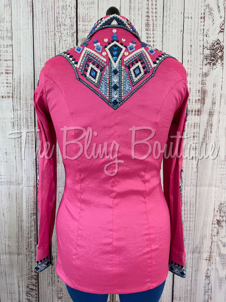 RE-ORDER Pink & Periwinkle Day Shirt Set (Choose Your Size)