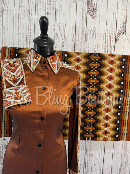 Rust & Tan Day Shirt Set (S)