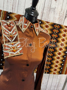 Rust & Tan Day Shirt Set (S)
