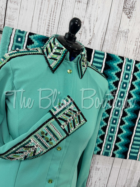 Mint & Teal Day Shirt Set (L)