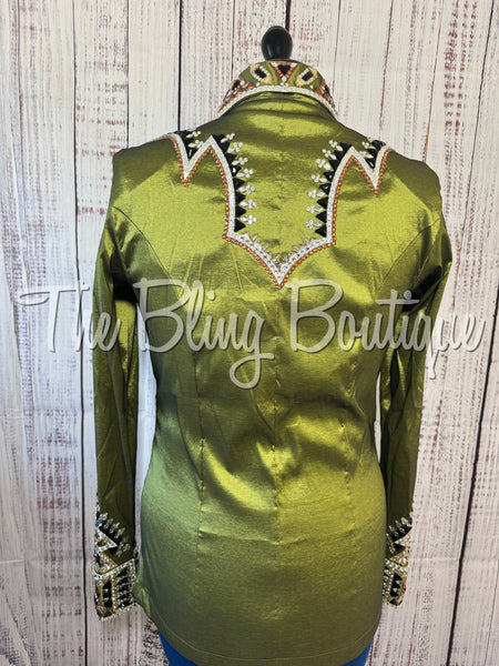 RE-ORDER Olive Green, Tan, Copper, Black & White Day Shirt Set (Choose Your Size)