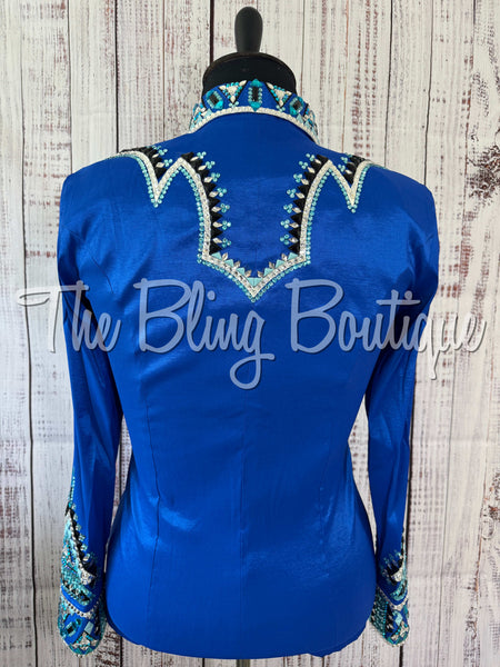 Royal Blue, Teal & Turquoise Day Shirt Set (XL)