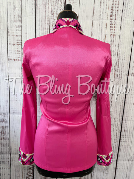 Pink, Fuchsia, Black & White Day Shirt Set (Small)