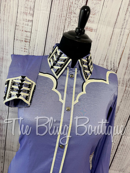 Lavender, Black & White Day Shirt Set (2XL)