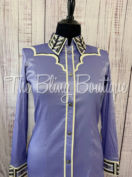 Lavender, Black & White Day Shirt Set (2XL)