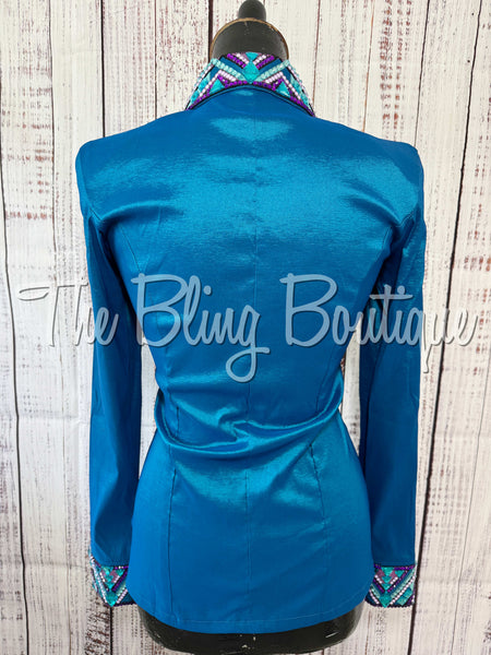 Dark Turquoise & Purple Day Shirt Set (Small)