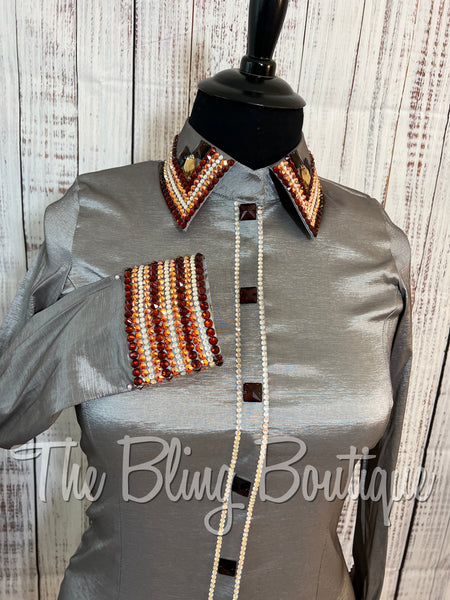Grey, Rust & Copper Day Shirt Set (XL)