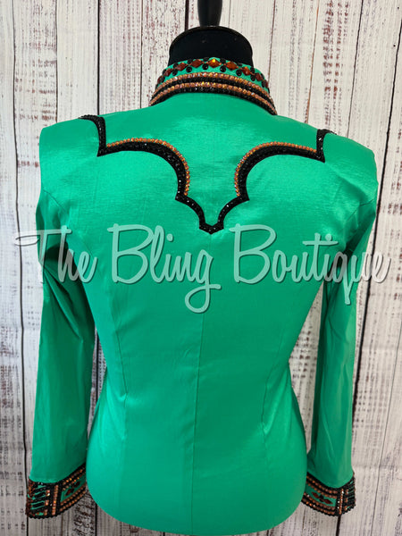Kelly Green, Copper & Black Day Shirt Set (XL)