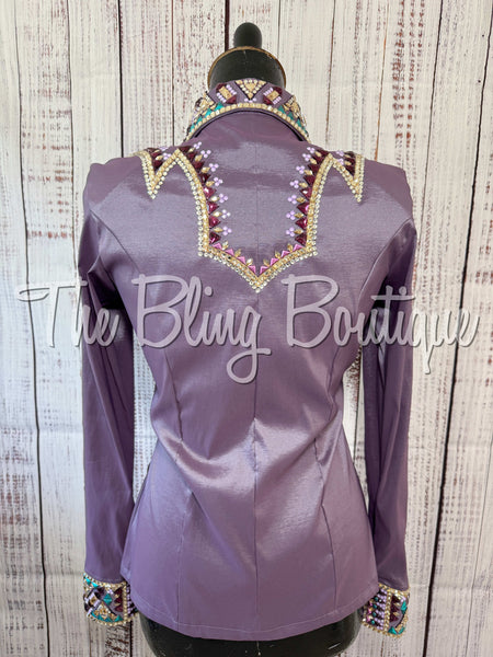 Orchid, Plum, Teal & Tan Day Shirt Set (Small)