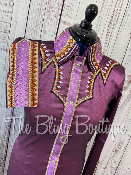 Plum, Berry, Copper & Tan Day Shirt Set (Large)