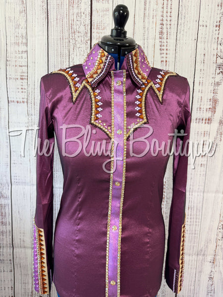 Plum, Berry, Copper & Tan Day Shirt Set (Large)