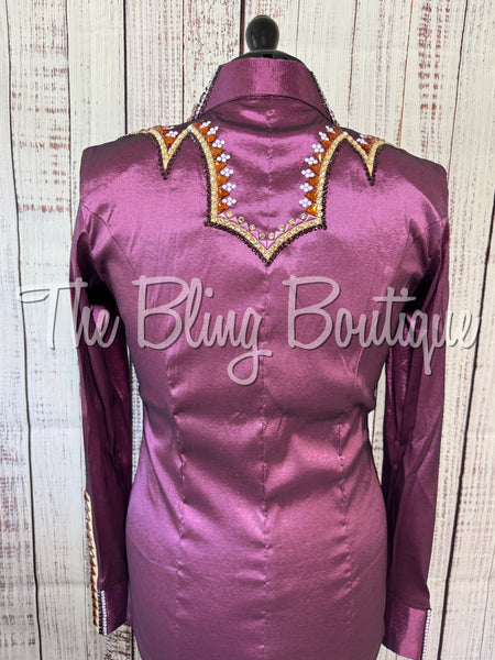 Plum, Berry, Copper & Tan Day Shirt Set (Large)