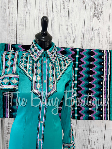 Teal, Berry & Black Day Shirt Set (XS/S)