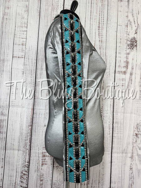 Gunmetal Grey, Teal & Black Day Shirt Set (XL)
