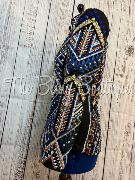 RE-ORDER Black, Royal Blue, Copper & Gold Showmanship Jacket (Choose Your Size)