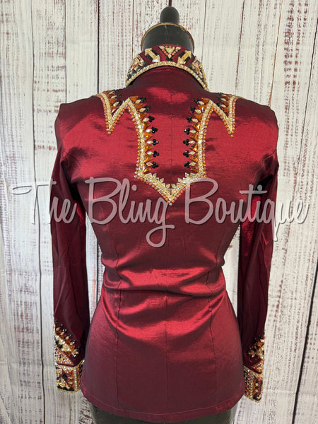 RE-ORDER Burgundy, Copper, Tan & Black Day Shirt Set (Choose Your Size)