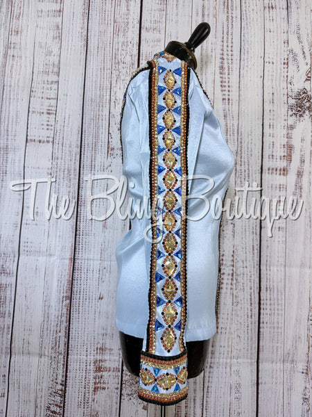 RE-ORDER Ice Blue, Cornflower Blue, Copper, Tan & Black Day Shirt Set (Choose Your Size)
