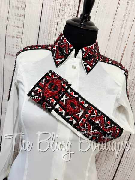 White, Red & Black Day Shirt Set (XL)