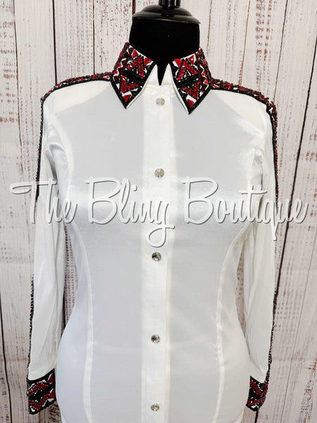 White, Red & Black Day Shirt Set (XL)