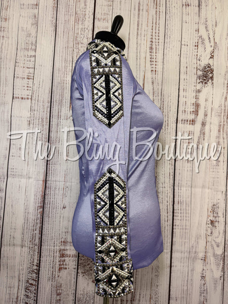 Lavender, Gunmetal, Black & White Day Shirt Set (XL)