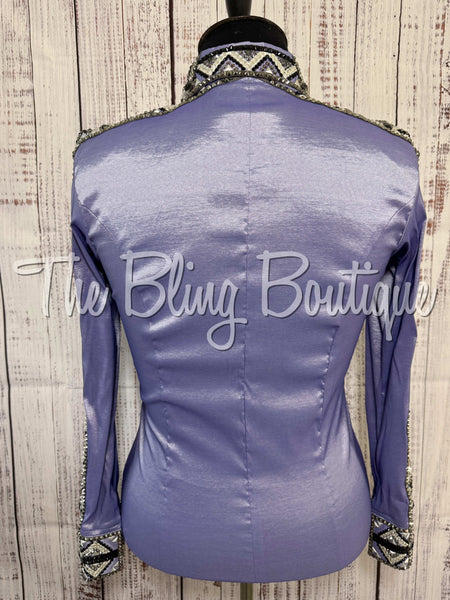 Lavender, Gunmetal, Black & White Day Shirt Set (XL)