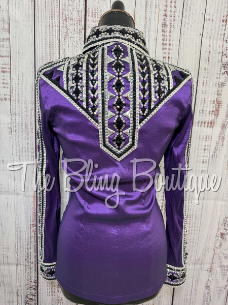 Purple, Grey, Black & White Day Shirt Set (Small)