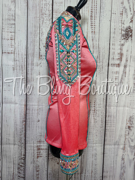 RE-ORDER Coral, Peach, Mint & Teal Day Shirt Set (Choose Your Size)
