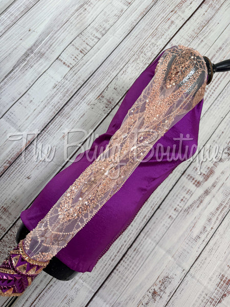 Berry & Peach Day Shirt Set With Sheer Lace Sleeves (S)