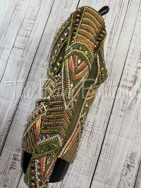 Olive Green & Copper Showmanship Jacket & Pants (XS/S)