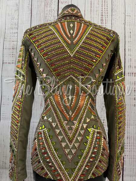 Olive Green & Copper Showmanship Jacket & Pants (XS/S)