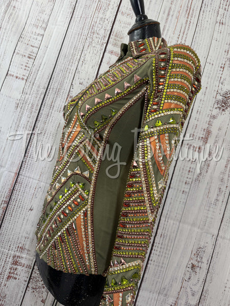 Olive Green & Copper Showmanship Jacket & Pants (XS/S)