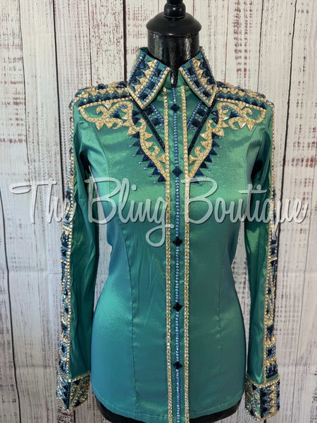 RE-ORDER Light Green, Periwinkle, Blue & Tan Day Shirt Set (Choose Your Size)