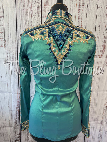 RE-ORDER Light Green, Periwinkle, Blue & Tan Day Shirt Set (Choose Your Size)
