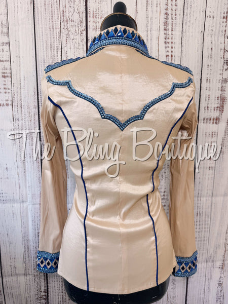 RE-ORDER Champagne & Blue Day Shirt Set (Choose Your Size)