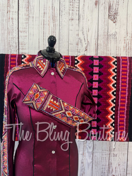 Raspberry, Fuchsia, Coral & Peach Day Shirt Set (Large)