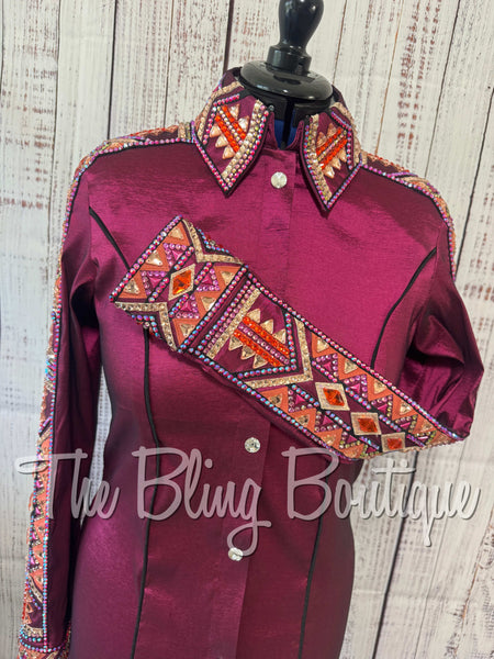 Raspberry, Fuchsia, Coral & Peach Day Shirt Set (Large)