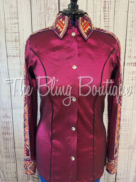 Raspberry, Fuchsia, Coral & Peach Day Shirt Set (Large)