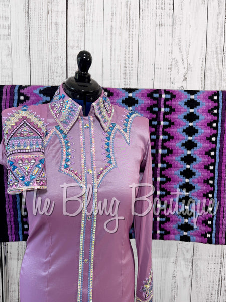 RE-ORDER Lilac, Berry & Periwinkle Day Shirt Set (Choose Your Size)