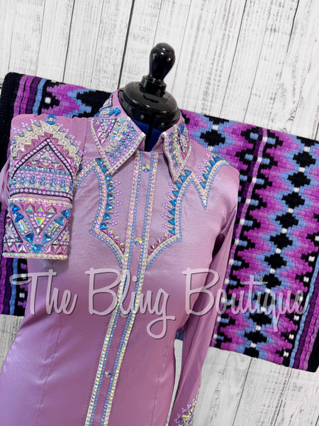 RE-ORDER Lilac, Berry & Periwinkle Day Shirt Set (Choose Your Size)