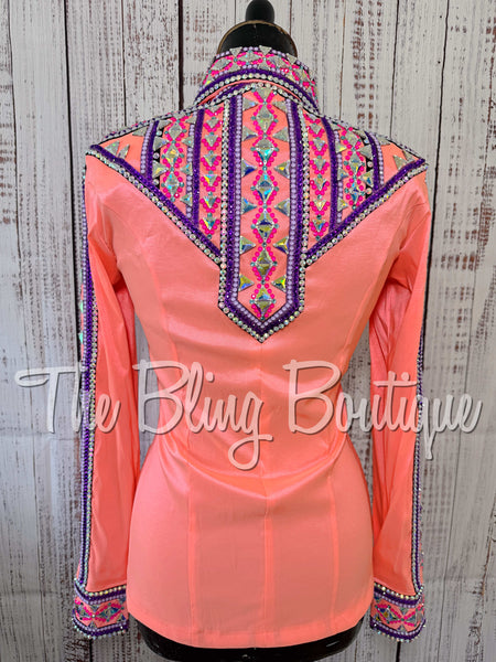 RE-ORDER Bright Coral, Purple & Berry Day Shirt Set (Choose Your Size)