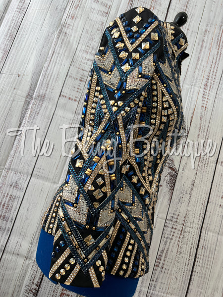 RE-ORDER Black, Slate Blue & Tan Showmanship Jacket (Choose Your Size)